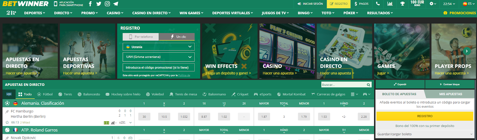 تجربة مثيرة مع Casino Betwinner
